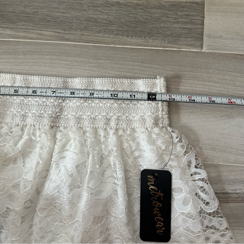 Boho White Lace Midi Skirt (NWT) - Picture 3 of 6